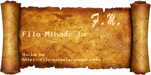Filo Mihaéla névjegykártya
