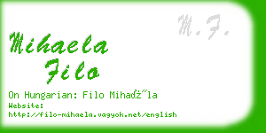 mihaela filo business card